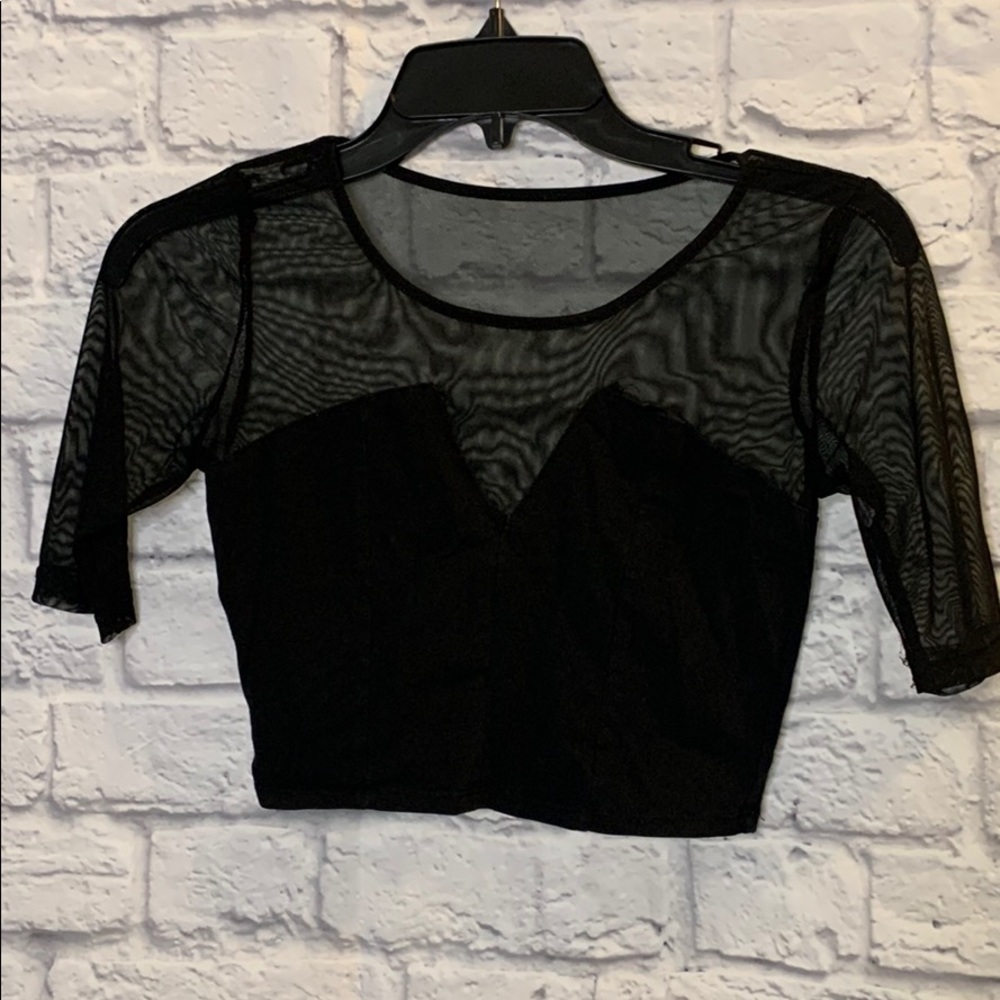 Mesh crop top Charlotte Russe XS